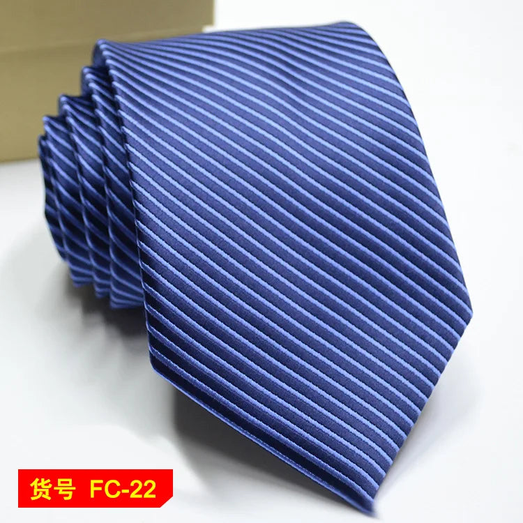 67 Styles Men's Ties Solid Color Stripe Flower Floral 7-8cm Jacquard Necktie Accessories Daily Wear Cravat Wedding Party Gift