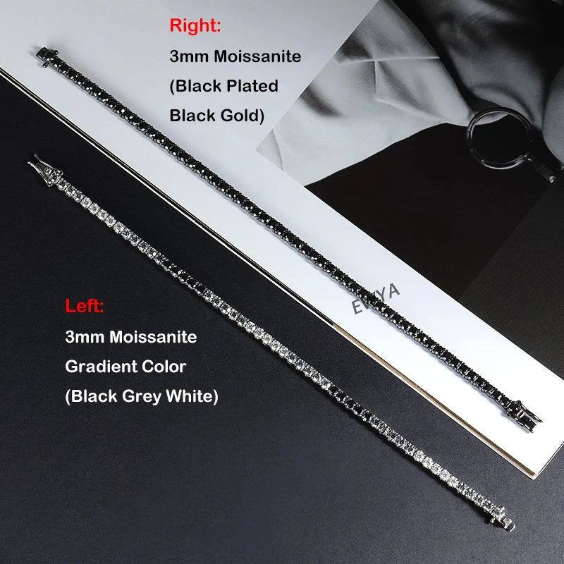 BeClassic Monoco Moissanite Tennis Bracelet – Midnight Gradient