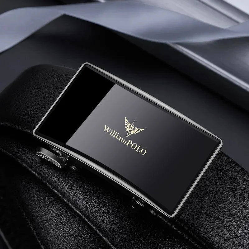 BeClassic™ Paul King Automatic Buckle Belt – Premium Cowhide Leather for Business & Everyday Elegance.