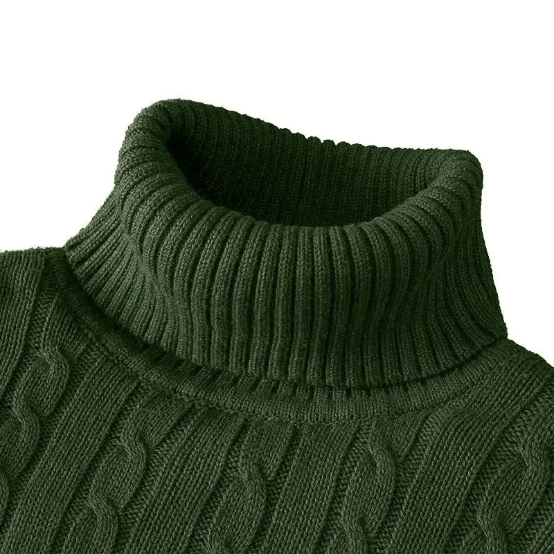 BeClassic Slim Fit Ribbed Turtleneck Sweater – Autumn Casual Essential
