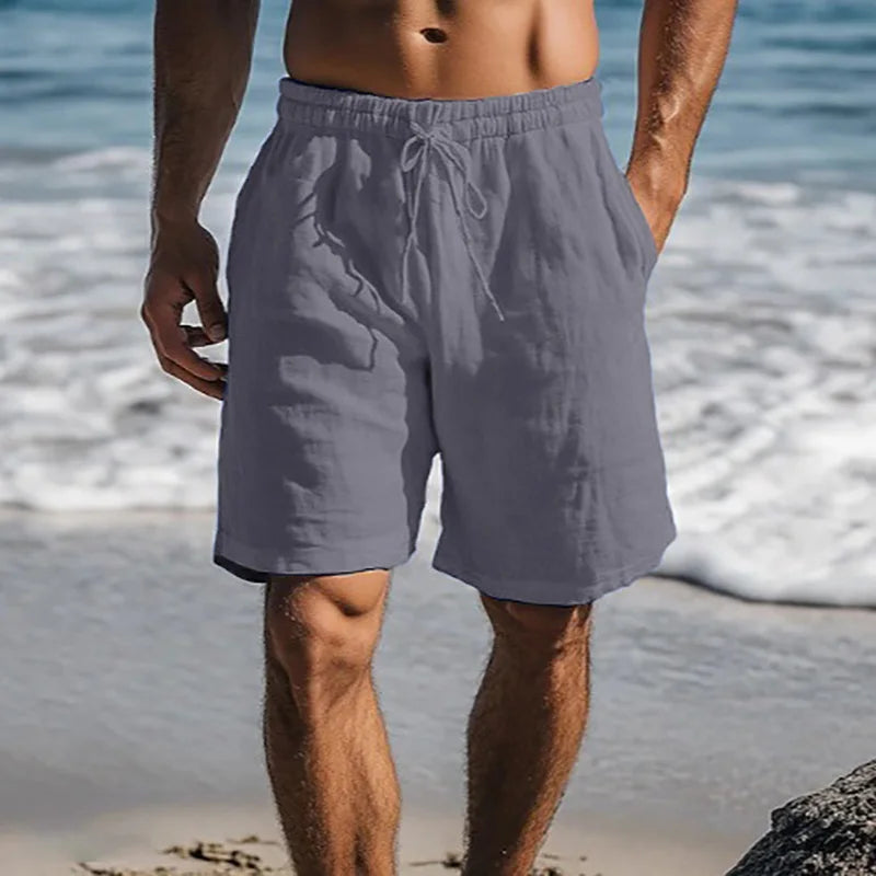 BeClassic Monoco Cotton Linen Shorts – Coastal Comfort