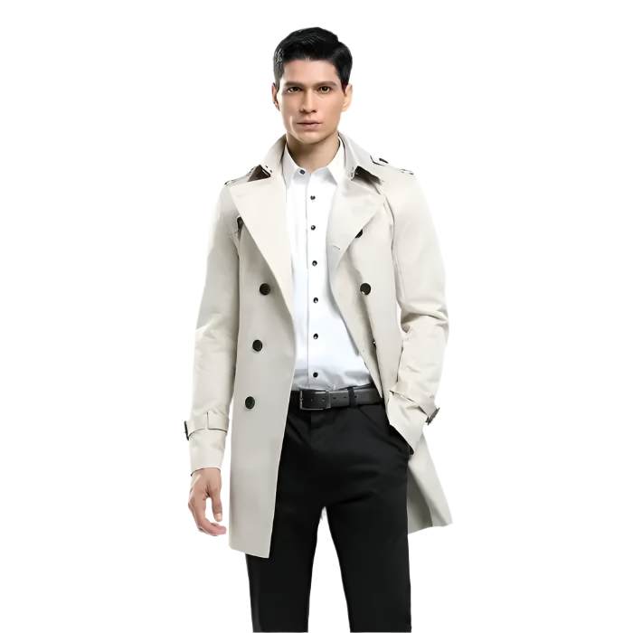BeClassic™ Luxury Men's Trench Coat – Timeless, Tailored, and Sophisticated.