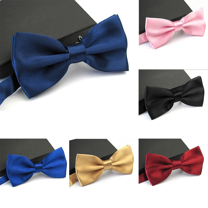BeClassic™ Classic Satin Bow Tie – Adjustable Formal Accessory for Weddings & Events