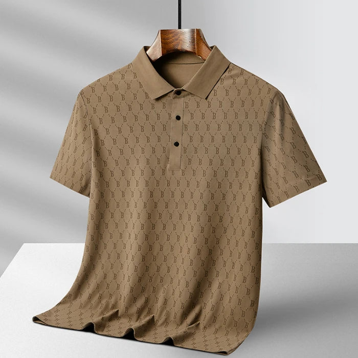 BeClassic™ 2025 Ice Silk Polo – High-End Short Sleeve for Light Business & Casual Wear.