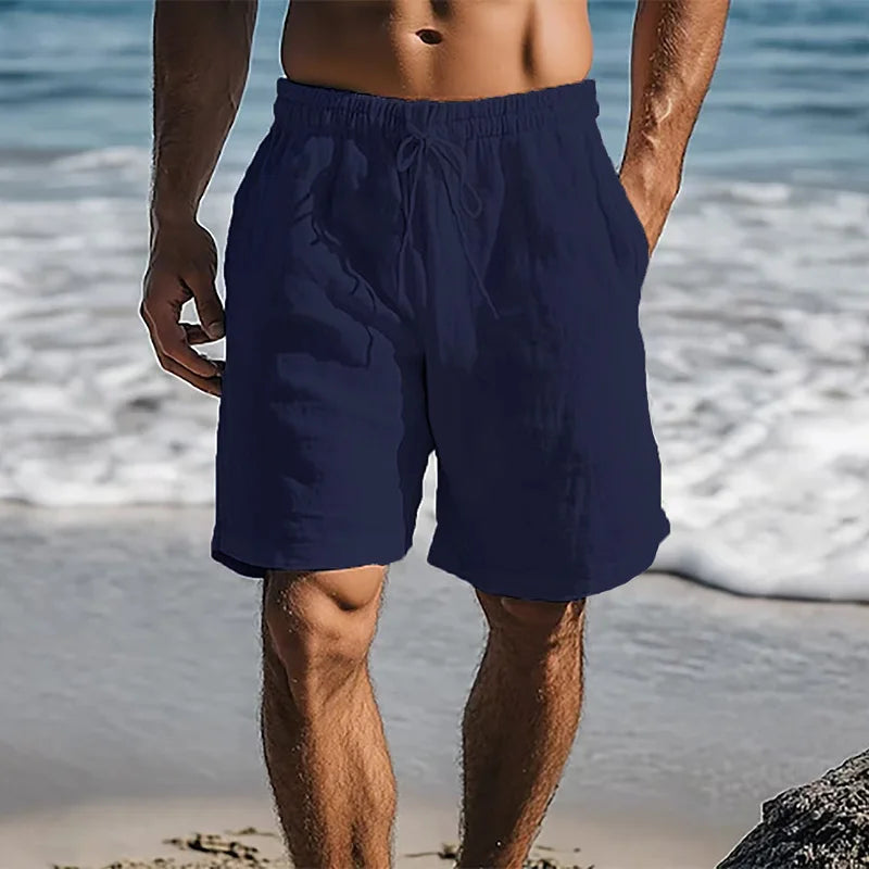 BeClassic Monoco Cotton Linen Shorts – Coastal Comfort