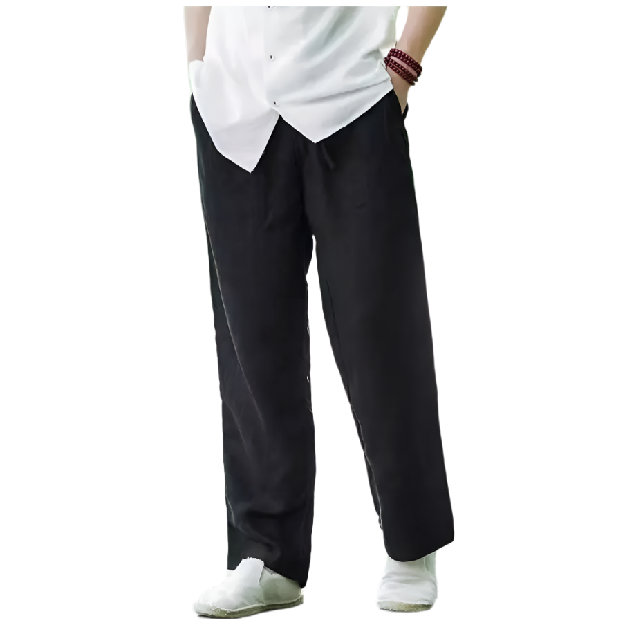 BeClassic™ 2025 Chinese-Style Linen Trousers – Breathable Wide-Leg Pants for Casual Elegance.