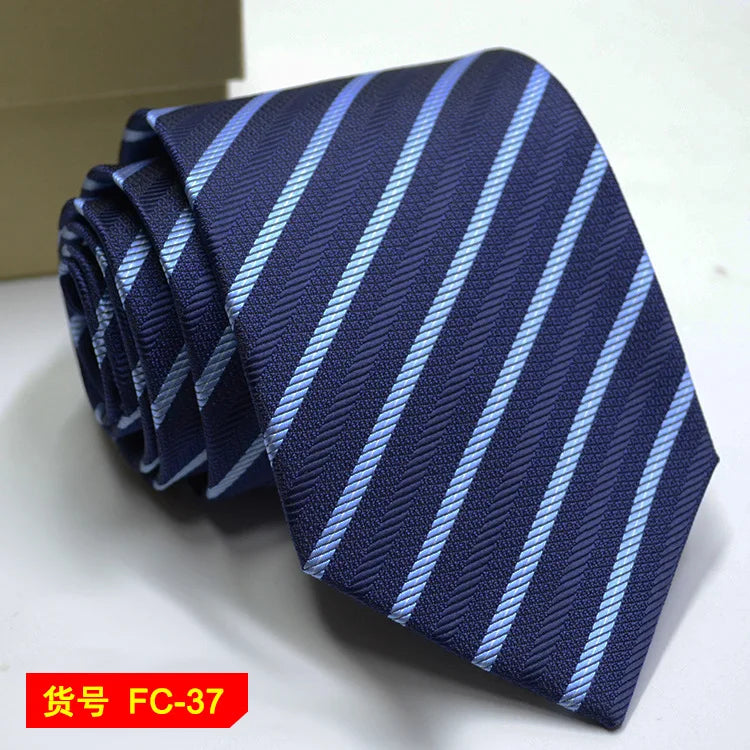 67 Styles Men's Ties Solid Color Stripe Flower Floral 7-8cm Jacquard Necktie Accessories Daily Wear Cravat Wedding Party Gift