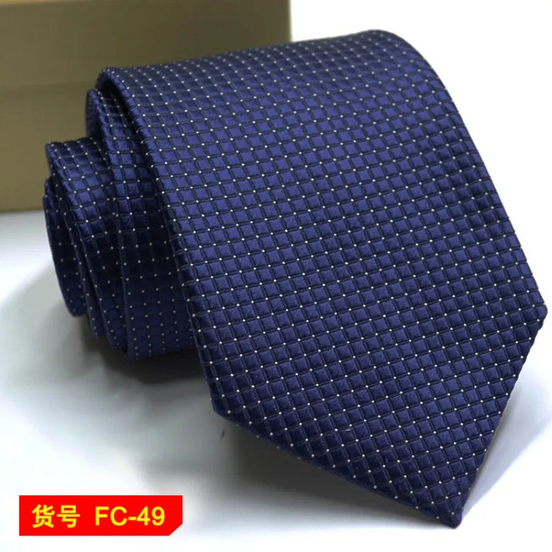 67 Styles Men's Ties Solid Color Stripe Flower Floral 7-8cm Jacquard Necktie Accessories Daily Wear Cravat Wedding Party Gift