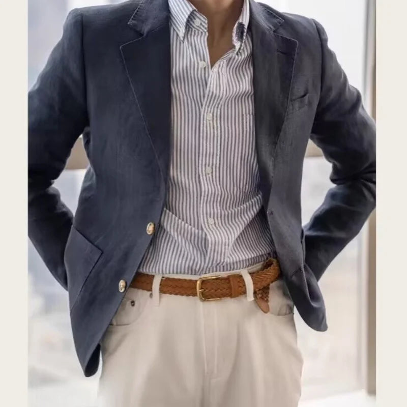 BeClassic Monoco Linen Slim-Fit Blazer – Italian Breeze