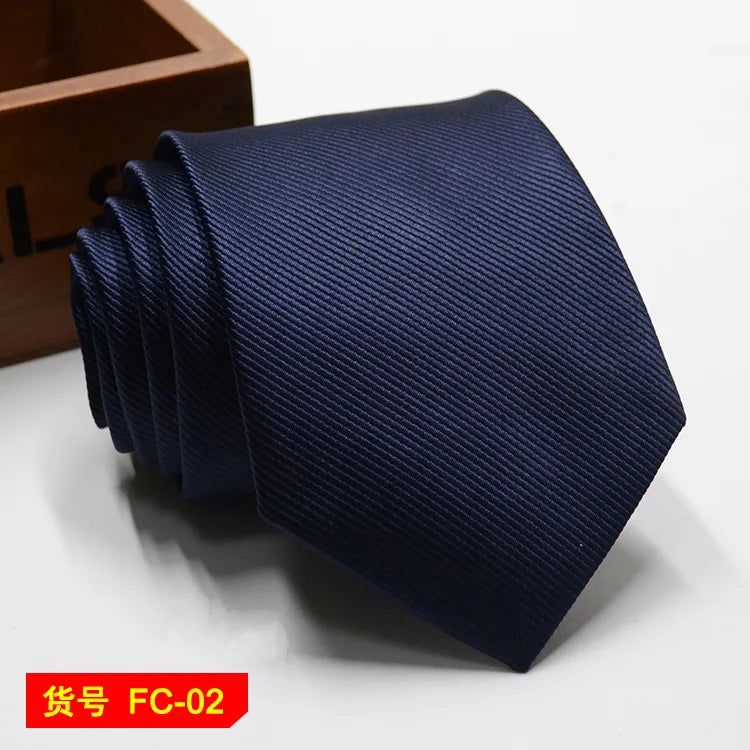 67 Styles Men's Ties Solid Color Stripe Flower Floral 7-8cm Jacquard Necktie Accessories Daily Wear Cravat Wedding Party Gift