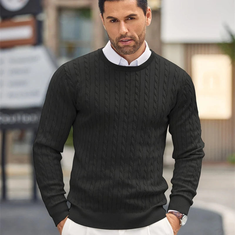 BeClassic Monoco Cable Knit Pullover – Timeless Comfort