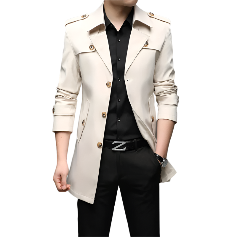 BeClassic™ New Spring Men's England-Style Trench Coat – Casual Long Windbreaker Jacket