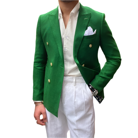 BeClassic™ Summer Linen Suit – Slim-Fit Two-Piece Elegance for Weddings & Business.