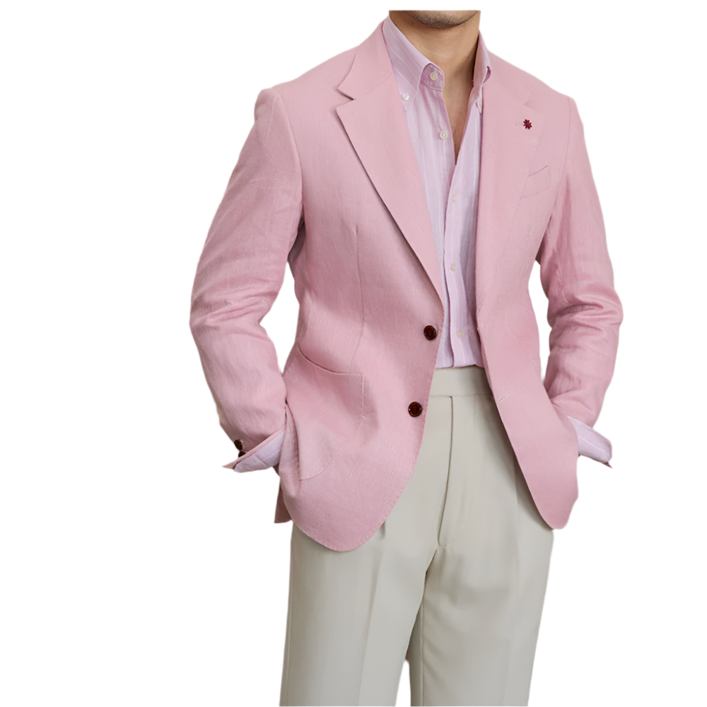 BeClassic™ 2025 Italian Linen Blazer Set – High-Quality, Breathable Two-Piece for Effortless Retro Elegance.