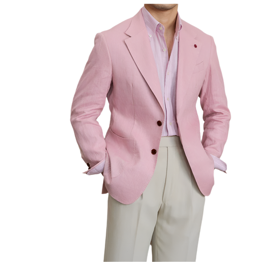 BeClassic™ 2025 Italian Linen Blazer Set – High-Quality, Breathable Two-Piece for Effortless Retro Elegance.