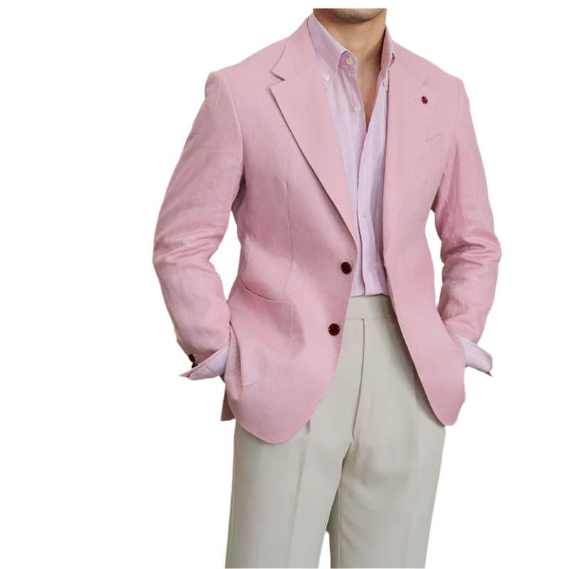 BeClassic™ 2025 Italian Linen Blazer Set – High-Quality, Breathable Two-Piece for Effortless Retro Elegance.