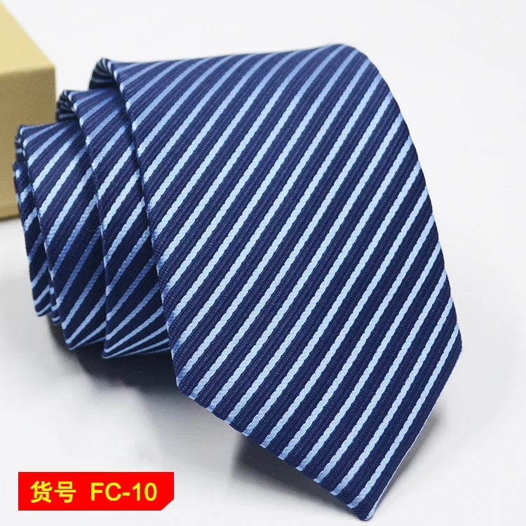 67 Styles Men's Ties Solid Color Stripe Flower Floral 7-8cm Jacquard Necktie Accessories Daily Wear Cravat Wedding Party Gift