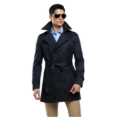 BeClassic™ Luxury Men's Trench Coat – Timeless, Tailored, and Sophisticated.