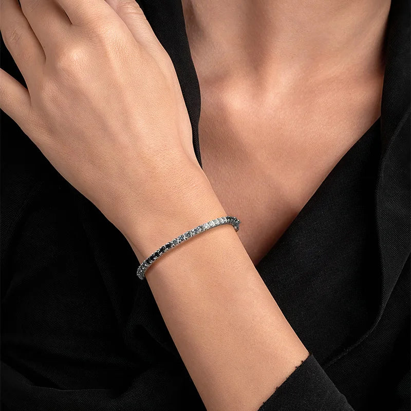 BeClassic Monoco Moissanite Tennis Bracelet – Midnight Gradient
