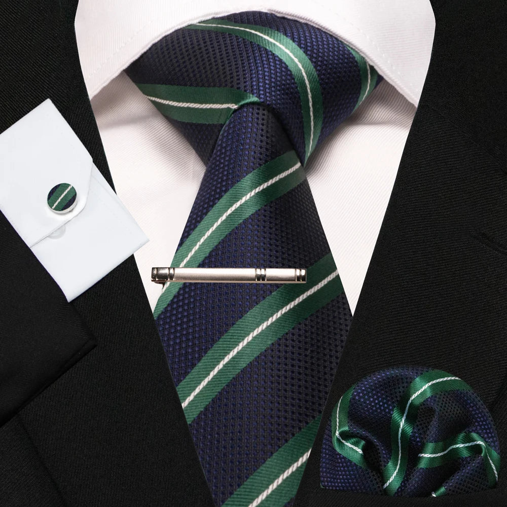 BeClassic Monoco Silk Tie & Accessory Set – Crimson Royale