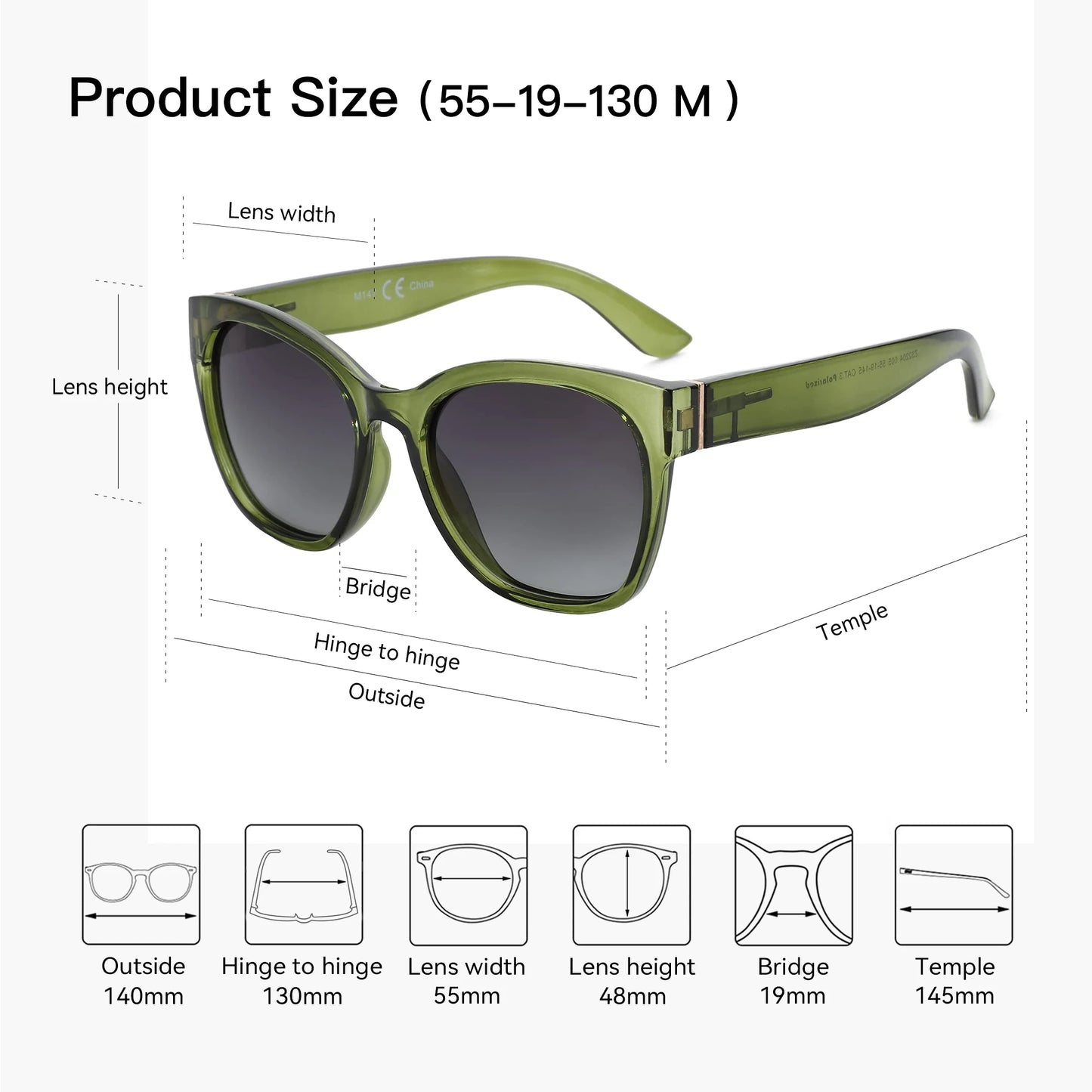 BeClassic Monoco Butterfly Sunglasses – Riviera Noir