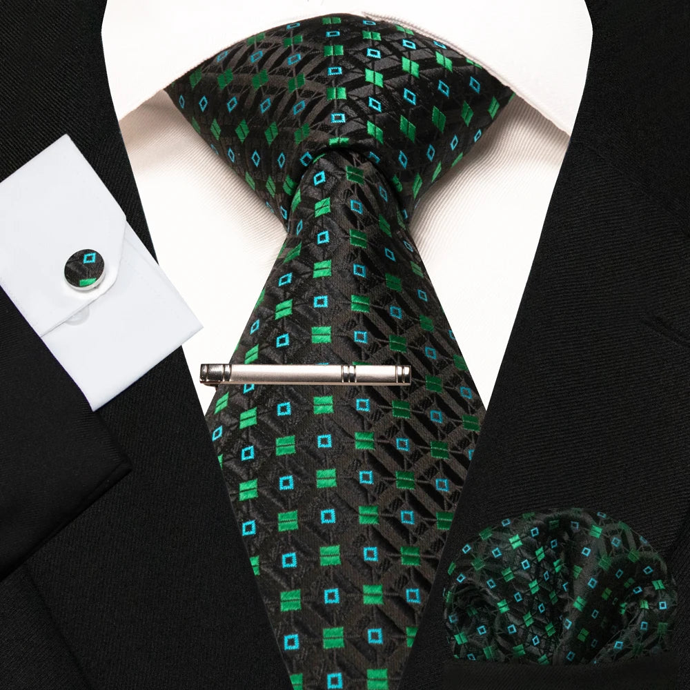 BeClassic Monoco Silk Tie & Accessory Set – Crimson Royale