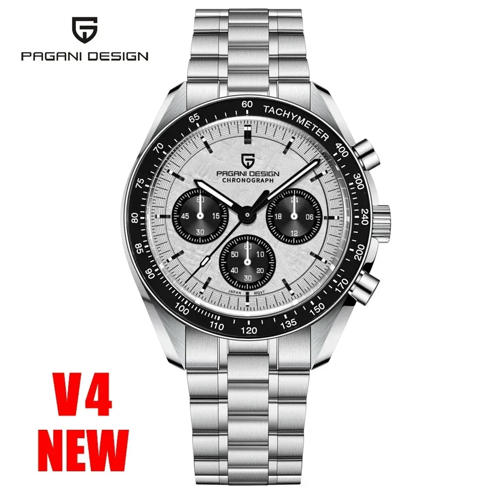 BeClassic™ PAGANI DESIGN 2025 Chronograph – Luxury Quartz Watch with Auto Date & AR Sapphire Glass.
