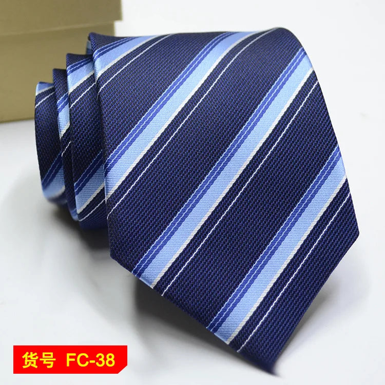67 Styles Men's Ties Solid Color Stripe Flower Floral 7-8cm Jacquard Necktie Accessories Daily Wear Cravat Wedding Party Gift