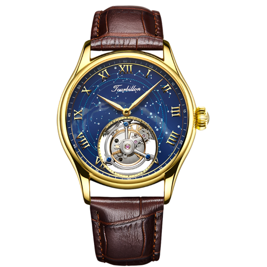 BeClassic™ AESOP Tourbillon – Mechanical Masterpiece with Starry Sky Dial & Authentic Tourbillon Movement.