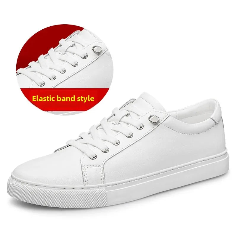 BeClassic™ Soft Cow Leather Sneakers – Trendy White Comfort for Summer in Extended Sizes.