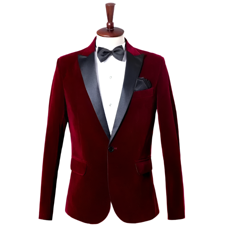 BeClassic™ Velvet Groom Tuxedo – Slim-Fit Blazer for Weddings & Banquets.