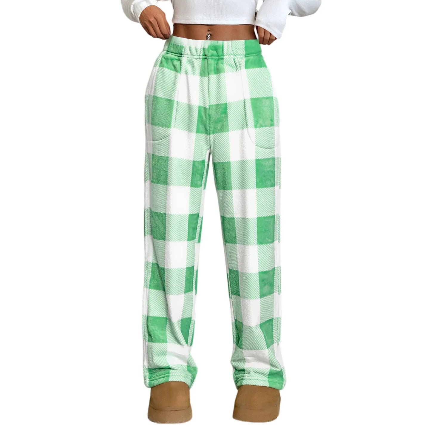 BeClassic Women’s Plush Plaid Pajama Pants – Winter Comfort Edition