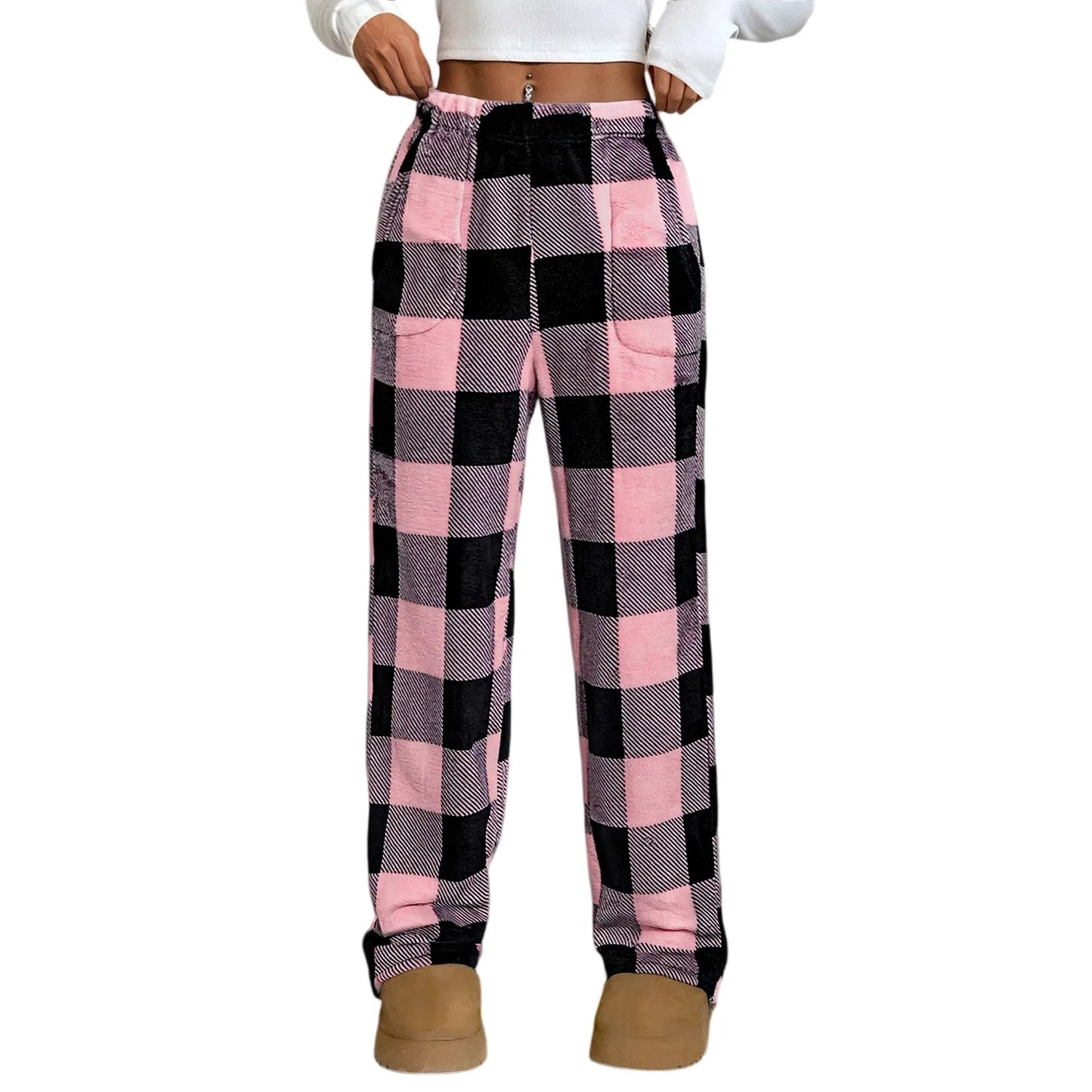 BeClassic Women’s Plush Plaid Pajama Pants – Winter Comfort Edition
