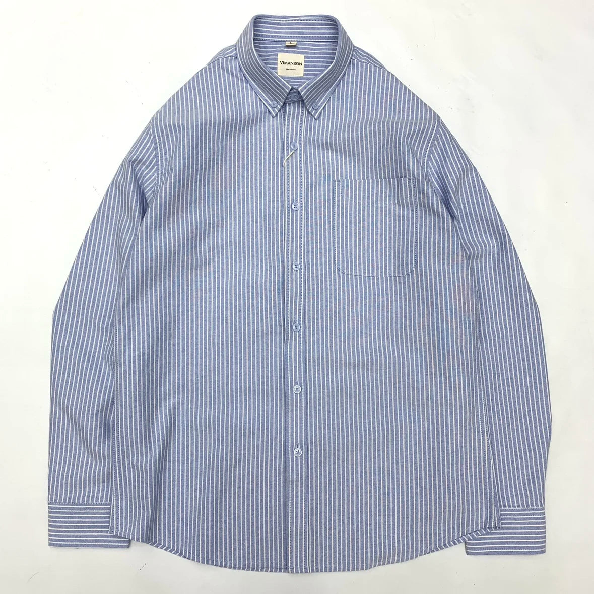 BeClassic Oxford Heritage Striped Cotton Shirt – Retro Japanese Inspired