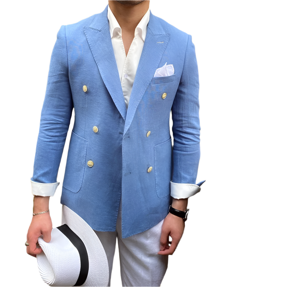 BeClassic™ Summer Linen Suit – Slim-Fit Two-Piece Elegance for Weddings & Business.
