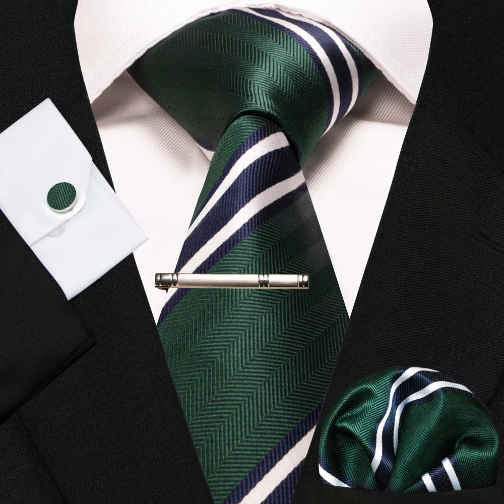 BeClassic Monoco Silk Tie & Accessory Set – Crimson Royale