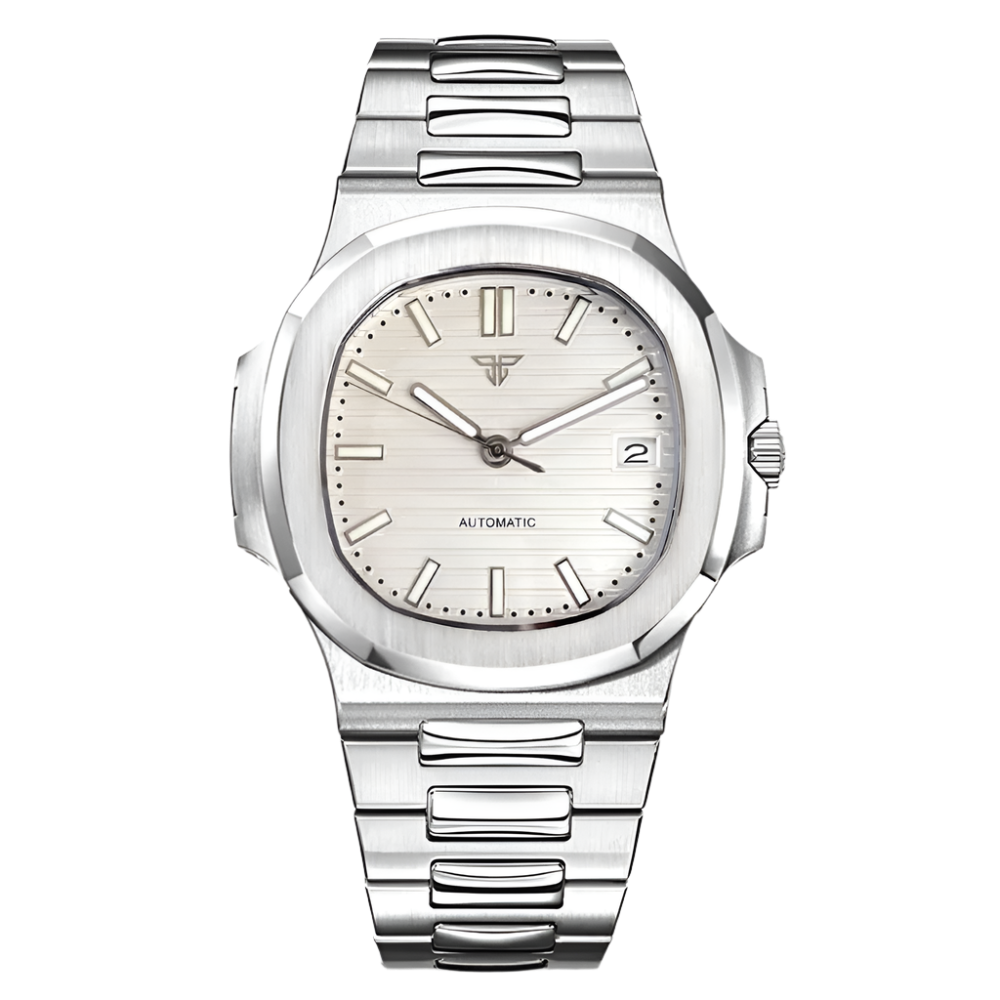 BeClassic™ Tandorio Square – 40MM Stainless Steel Automatic Watch with Multicolor Dial & Sapphire Glass