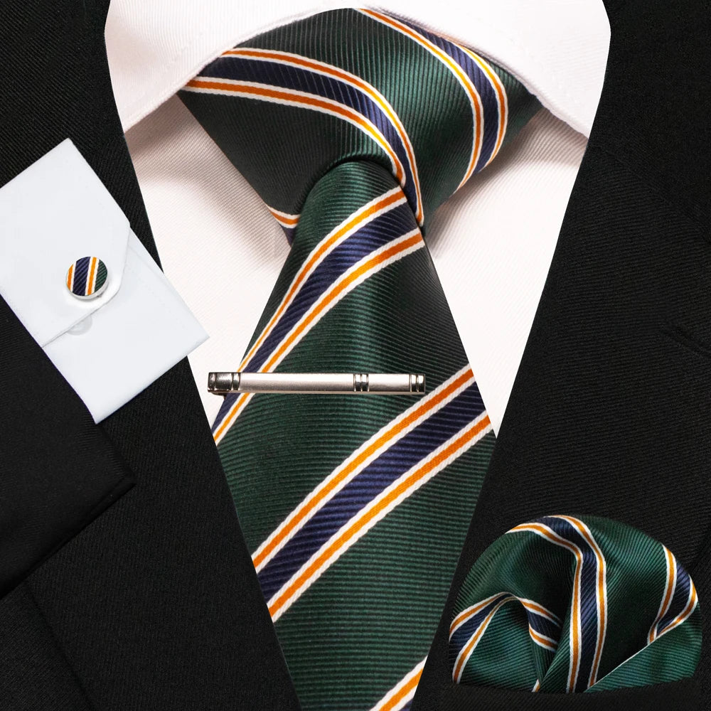 BeClassic Monoco Silk Tie & Accessory Set – Crimson Royale