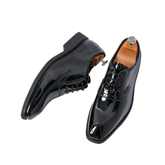 BeClassic™ Luxury Patent Leather Oxford Shoes – Elegant Footwear for Weddings & Business.