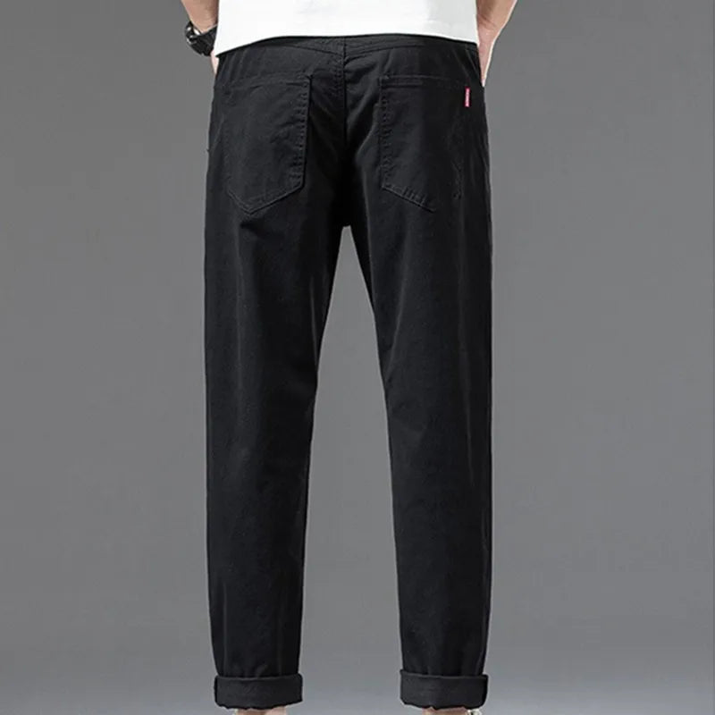 BeClassic™ Stretch Cotton Pencil Trousers – Comfortable Loose-Fit Casual Pants in Plus Sizes