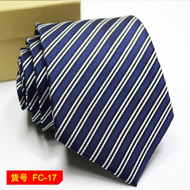 67 Styles Men's Ties Solid Color Stripe Flower Floral 7-8cm Jacquard Necktie Accessories Daily Wear Cravat Wedding Party Gift