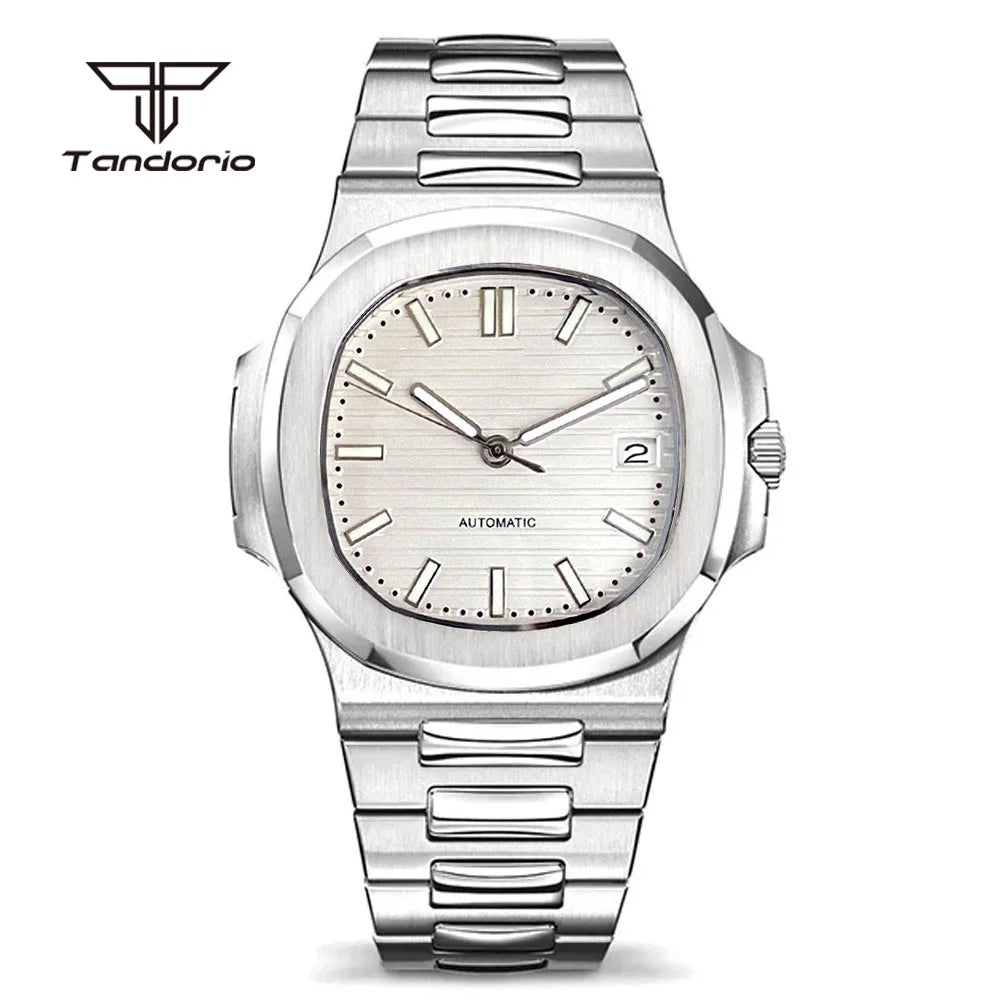 BeClassic™ Tandorio Square – 40MM Stainless Steel Automatic Watch with Multicolor Dial & Sapphire Glass