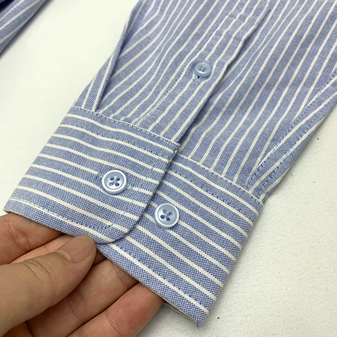 BeClassic Oxford Heritage Striped Cotton Shirt – Retro Japanese Inspired