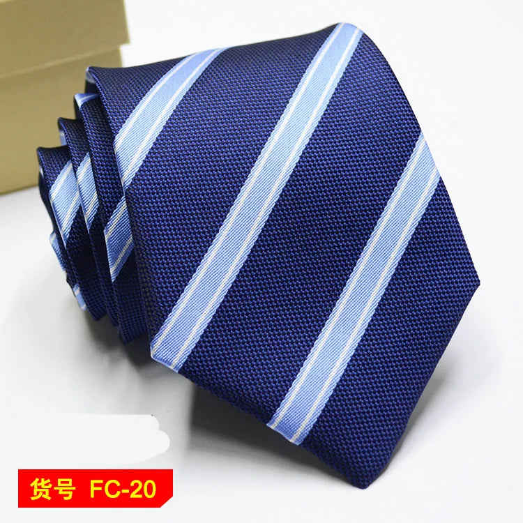 67 Styles Men's Ties Solid Color Stripe Flower Floral 7-8cm Jacquard Necktie Accessories Daily Wear Cravat Wedding Party Gift
