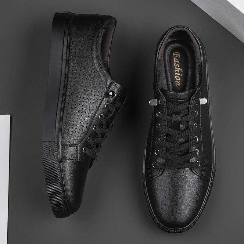 BeClassic™ Soft Cow Leather Sneakers – Trendy White Comfort for Summer in Extended Sizes.