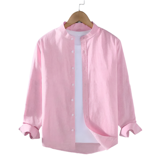 BeClassic™ Stand Collar Cardigan Shirt – Soft, Single-Breasted Casual Wear for Fall.