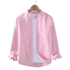 BeClassic™ Stand Collar Cardigan Shirt – Soft, Single-Breasted Casual Wear for Fall.