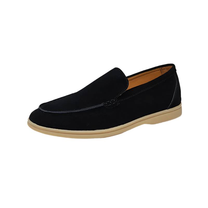 BeClassic™ Suede Leather Loafers – Designer Casual Flats for Timeless Elegance.