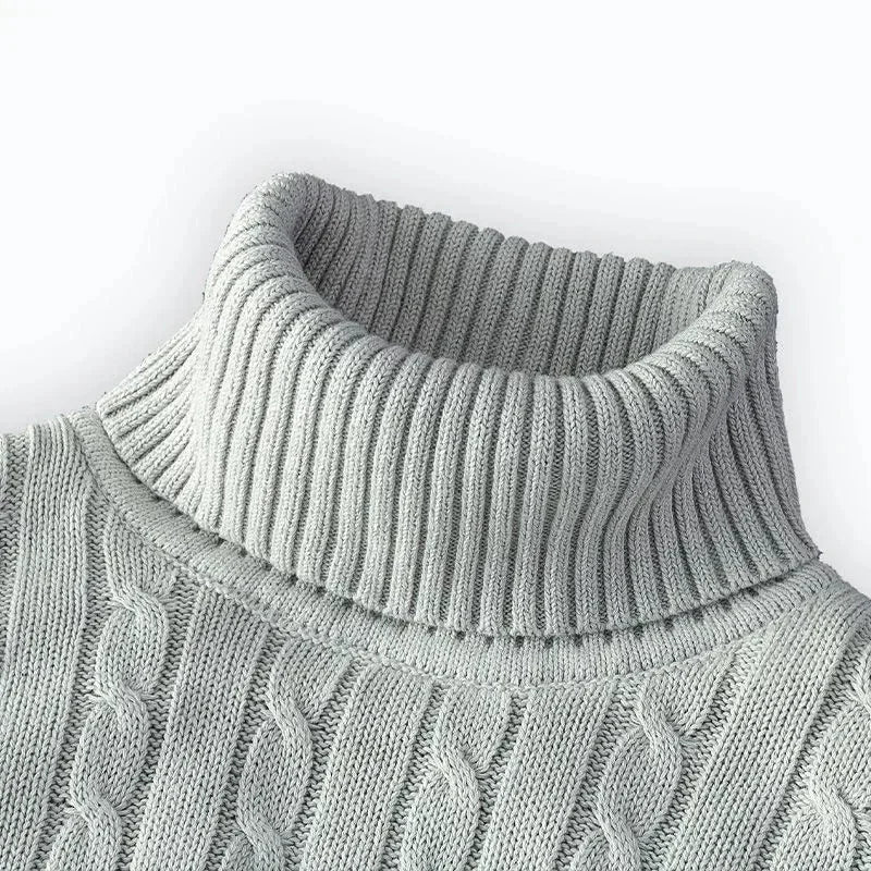 BeClassic Slim Fit Ribbed Turtleneck Sweater – Autumn Casual Essential