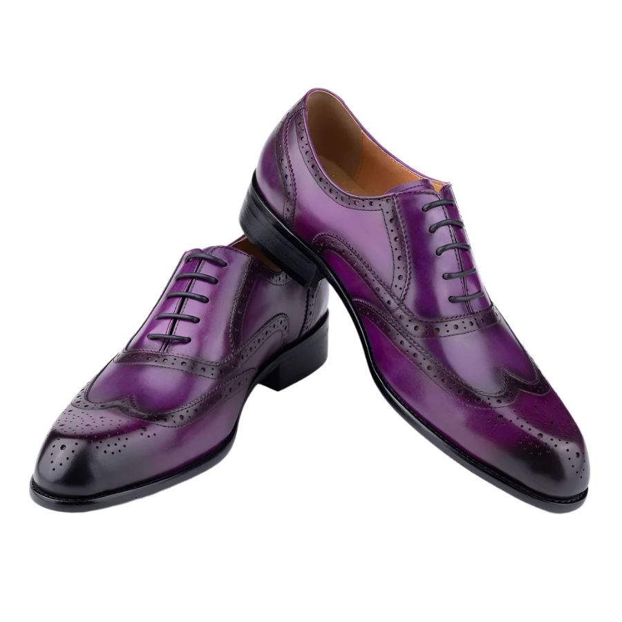 BeClassic™ Premium Cowhide Oxford Shoes – Elegant Brogue Design for Business & Weddings.